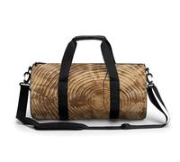 Sac de sport imperméable pour homme et femme - Motif étoile rouge et corde - Pour le sport et l'entraînement, Texture grain de bois, 17.7in/9in/9in