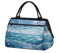 Sac de sport imperméable pour homme et femme Motif mouettes et oiseaux de mer