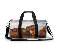 Sac de sport imperméable pour homme et femme Motif paon bleu, Camels Rest Desert, 17.7in/9in/9in