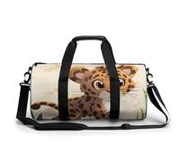 Sac de sport imperméable pour homme et femme - Motif poissons tropicaux - Pour le sport et l'entraînement, Adorable bébé jaguar, 17.7in/9in/9in