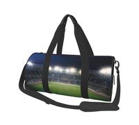 Sac de sport imprimé à rayures avec poche humide et compartiment à chaussures, sac de voyage pour homme et femme, Stadium Football Satdium Field Light Night, Taille unique, Sac de voyage