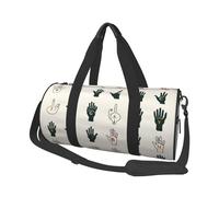 Sac de sport imprimé ballon de sport avec poche humide et compartiment à chaussures, sac de voyage pour homme et femme, Art de l'alphabet en langue des signes, Taille unique, Sac de voyage