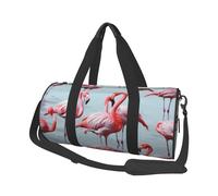 Sac de sport imprimé carlin avec poche humide et compartiment à chaussures, sac de voyage pour homme et femme, Magnifiques flamants roses amusants, Taille unique, Sac de voyage