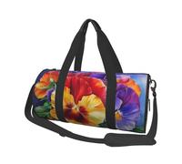 Sac de sport imprimé cerises rouges avec poche humide et compartiment à chaussures, sac de voyage pour homme et femme, Pansy Perfection., Taille unique, Sac de voyage
