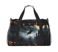 Sac de sport imprimé chauves-souris volantes d'Halloween, article personnel, sac de voyage pour compagnies aériennes, sacs de week-end pour femmes, sac fourre-tout de sport