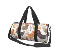 Sac de sport imprimé Cookies Food Chocolate Chip Biscuits Sac de sport avec poche humide et compartiment à chaussures, sac de voyage pour homme et femme, Motif poulet., Taille unique, Sac de voyage
