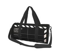 Sac de sport imprimé Cookies Food Chocolate Chip Biscuits Sac de sport avec poche humide et compartiment à chaussures, sac de voyage pour homme et femme, Classic Movie Clapboard Noir 2, Taille unique