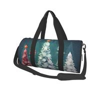 Sac de sport imprimé Cookies Food Chocolate Chip Biscuits Sac de sport avec poche humide et compartiment à chaussures, sac de voyage pour homme et femme, Sapins de Noël., Taille unique, Sac de voyage