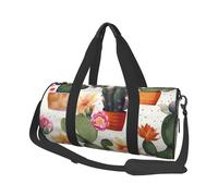 Sac de sport imprimé Cookies Food Chocolate Chip Biscuits Sac de sport avec poche humide et compartiment à chaussures, sac de voyage pour homme et femme, Fleurs florales, Taille unique, Sac de voyage