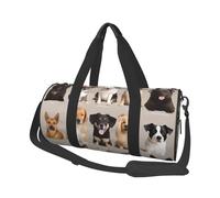 Sac de sport imprimé empreintes de pattes de chien avec poche humide et compartiment à chaussures, sac de voyage pour homme et femme, Race de chien., Taille unique, Sac de voyage