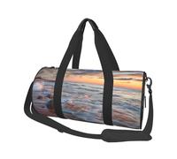 Sac de sport imprimé fleurs de lotus avec poche humide et compartiment à chaussures, sac de voyage pour homme et femme, Plage Maui Hawaii Sunset Sea Waves Clouds, Taille unique, Sac de voyage