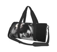 Sac de sport imprimé île de Cuba avec poche humide et compartiment à chaussures, sac de voyage pour homme et femme, Husky Dog, Taille unique, Sac de voyage