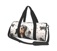 Sac de sport imprimé île de Cuba avec poche humide et compartiment à chaussures, sac de voyage pour homme et femme, Teckel I Love My Dog, Taille unique, Sac de voyage