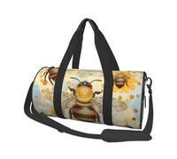 Sac de sport imprimé île de Cuba avec poche humide et compartiment à chaussures, sac de voyage pour homme et femme, Honey Bee., Taille unique, Sac de voyage