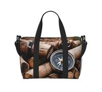 Sac de sport imprimé Law of The Compass avec navigation pour femme, sac de nuit, sac à bandoulière pour femme et homme, taille unique, Noir , Taille unique