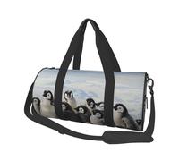 Sac de sport imprimé papillon de nuit avec poche humide et compartiment à chaussures, sac de voyage pour homme et femme, Jeunes pingouins avec neige, Taille unique, Sac de voyage