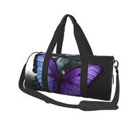 Sac de sport imprimé pastèque rouge avec poche humide et compartiment à chaussures, sac de voyage pour homme et femme, Purple Butterfly Art, Taille unique, Sac de voyage