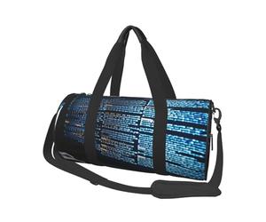 Sac de sport imprimé pastèque rouge avec poche humide et compartiment à chaussures, sac de voyage pour homme et femme, Code de programmation du programmateur, Taille unique, Sac de voyage