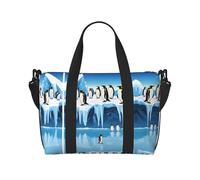 Sac de sport imprimé Penguins On The Iceberg1 pour femme, sac de week-end, sac à articles personnels, sac à bandoulière pour homme et femme, taille unique, Noir , Taille unique