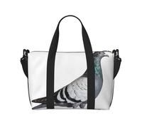 Sac de sport imprimé pigeon pour femme, sac de week-end, sac pour articles personnels, sac à bandoulière pour homme et femme, taille unique, Noir , Taille unique