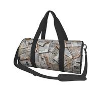 Sac de sport imprimé poisson avec poche humide et compartiment à chaussures, sac de voyage pour homme et femme, Journal HD, Taille unique, Sac de voyage