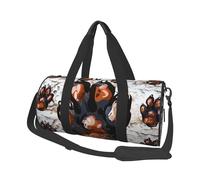 Sac de sport imprimé poisson avec poche humide et compartiment à chaussures, sac de voyage pour homme et femme, Motif pattes de chien., Taille unique, Sac de voyage