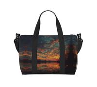 Sac de sport imprimé River and The Great Sky pour femme, sac de w nd, sac pour articles personnels, sac à bandoulière pour homme et femme, taille unique