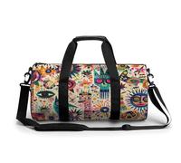 Sac de sport imprimé symboles et motifs Sac à dos Sac de sport Sac de yoga avec poche séparée sèche humide Style 45 cm/22,9 cm/22,9 cm, Style :, 17.7in/9in/9in