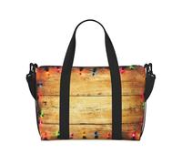 Sac de sport imprimé tableau lumineux coloré pour femme, sac de week-end, sac pour articles personnels, sac à bandoulière pour homme et femme, taille unique, Noir , Taille unique