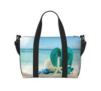 Sac de sport imprimé tongs pour femme, sac de week-end, sac pour articles personnels, sac à bandoulière pour homme et femme, taille unique, Noir , Taille unique