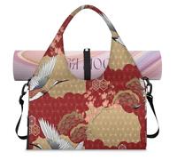 Sac de sport japonais à motif kimono avec compartiment à chaussures, sac fourre-tout pour la gym, le yoga, les voyages, couleur, L, Sac de voyage