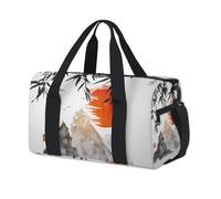 Sac de sport japonais en bambou rouge pour le w nd du Japon, sac fourre-tout décontracté, voyage, gym, pour enfants, filles, garçons, femmes, hommes
