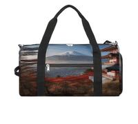 Sac de sport japonais Mount Fuji paysage pour femme et homme avec compartiment à chaussures étanche Sac de voyage Sac de sport pour salle de sport Yoga, Japon Mont Fuji Paysage, Taille unique