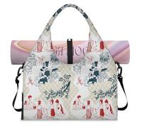 Sac de sport japonais pour femme avec compartiment à chaussures Motif Japon Sac de week-end Sac fourre-tout pour salle de sport, yoga, voyage, couleur, L, Sac de voyage