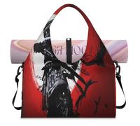 Sac de sport japonais Samouraï avec compartiment à chaussures, sac fourre-tout pour la gym, le yoga, les voyages, couleur, L, Sac de voyage