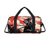Sac de sport Katana Sunset Samurai avec compartiment à chaussures - Sac de voyage pour la salle de sport - Pour femmes, hommes, enfants, filles, garçons