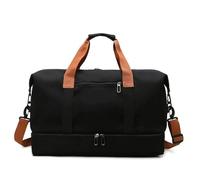 Sac De Sport Large Capacity Travel Gym Bag Short-Distance Luggage Portable Fitness Bags Shoulder Crossbody Handbags Men's Sports Waterproof(Black)