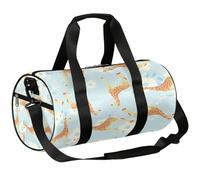 Sac de sport léger à motif de girafe pour homme et femme - Motif girafe, Fleur girafe, 17.6(L) x 9(W) x 9(H) inch