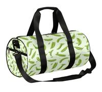 Sac de sport léger à motif de pois de légumes pour homme et femme (légumes verts), Pois aux légumes, 17.6(L) x 9(W) x 9(H) inch