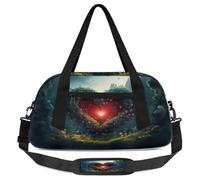 Sac de sport léger abstrait pour filles et garçons, sac de sport léger pour enfants, petit sac de voyage pour la nuit, sac de danse, Abstrait Amour Arbre Forêt, 18.5L x 7.8W x 9.4H