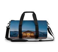 Sac de sport léger avec inscription « Christmas in the Ice and Snow » pour homme et femme, blanc, 45 cm/22,9 cm/22,9 cm, blanc, 17.7in/9in/9in