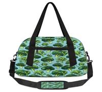 Sac de sport léger en brocoli pour enfants - Motif légumes verts - Petit sac de voyage pour le week-end - Sac de danse, Légumes verts, 18.5L x 7.8W x 9.4H