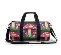 Sac de sport léger en forme de champignon rouge magique pour homme et femme, 45 cm/22,9 cm/22,9 cm, blanc, 17.7in/9in/9in