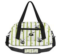 Sac de sport léger en forme de panda mignon pour filles et garçons, sac de sport léger pour enfants, petit sac de voyage, sac de danse, Adorable panda, 18.5L x 7.8W x 9.4H