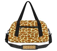 Sac de sport léger en peau d'animal pour filles et garçons, sac de sport léger en peau de girafe pour enfants, petit sac de voyage, sac de danse, Peau animale, 18.5L x 7.8W x 9.4H