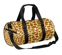 Sac de sport léger en peau d'animal pour homme et femme (peau de girafe), Peau animale, 17.6(L) x 9(W) x 9(H) inch