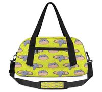 Sac de sport léger et amusant en forme d'éléphant hippopotame pour filles et garçons, petit sac de sport pour enfants, petit sac de voyage, sac de danse, Hippopotame éléphant mignon, 18.5L x 7.8W x