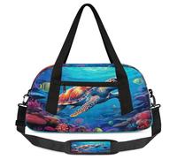 Sac de sport léger pour enfants avec motif animal marin pour filles et garçons, sac de sport léger pour enfants, petit sac de voyage, sac de danse, Animaux marins, 18.5L x 7.8W x 9.4H