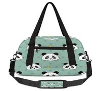 Sac de sport léger pour enfants avec motif panda et étoile mignon pour filles et garçons, petit sac de sport pour enfants, petit sac de voyage, sac de danse, Adorable étoile panda, 18.5L x 7.8W x 9.4H