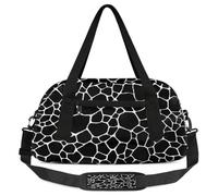 Sac de sport léger pour enfants en peau de girafe à pois pour filles et garçons, sac de sport léger pour enfants, petit sac de voyage, sac de danse, Peau d'animal à pois girafe, 18.5L x 7.8W x 9.4H